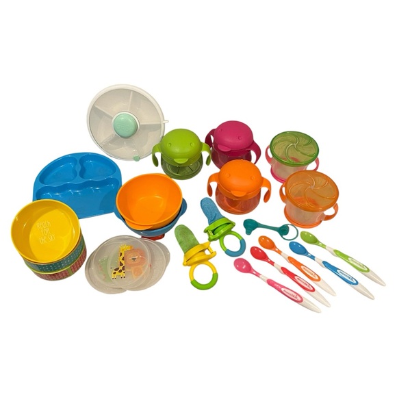 Other - 20 pcs! Snacks/feeding Gobe, Ubbi, Choomee, Munchkin, more
